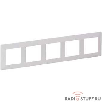 Legrand 754005 Valena LIFE.Рамка "Белая".5-постовая универсальная