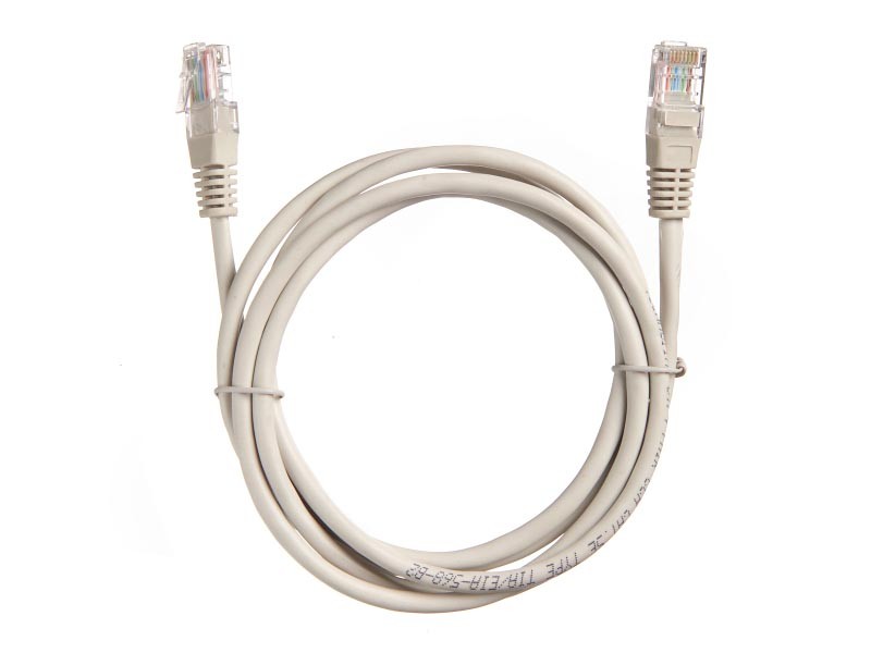 Патч-корд Technolink "C" UTP4 cat.5е, 1.5м, CCA, LSZH, серый, литой коннектор