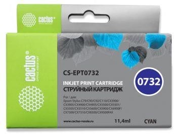 Картридж CYAN 11.4ML CS-EPT0732 CACTUS