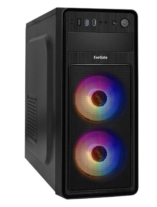 Корпус EXEGATE EVO-5017 MidiTower без Б/П ATX MicroATX Цвет черный EX289007RUS
